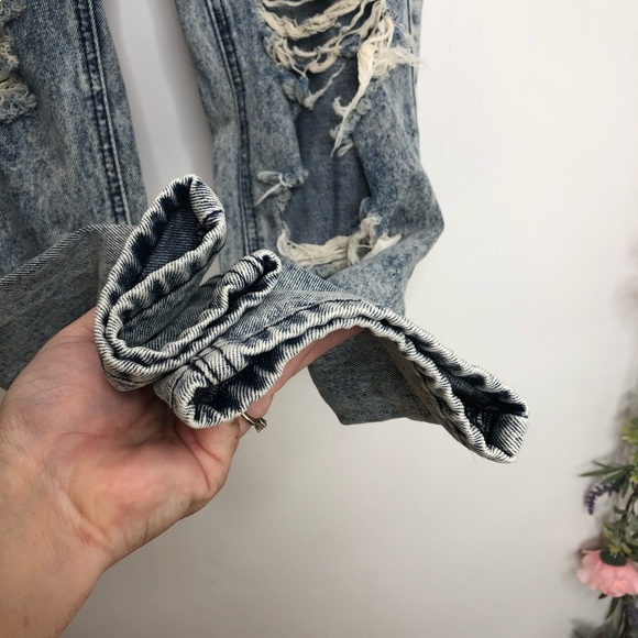 One Teaspoon Awesome Baggies blue blue jeans distressed size 28 - Picture 5 of 10